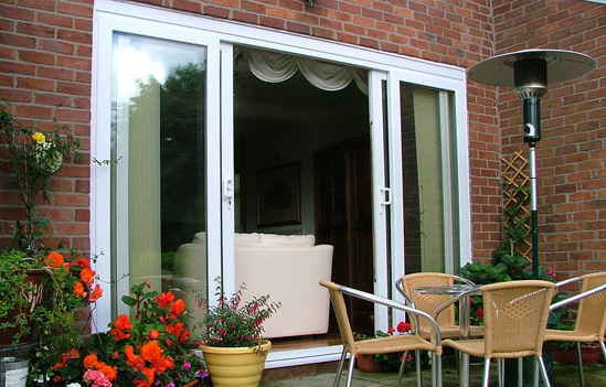 white upvc patio door